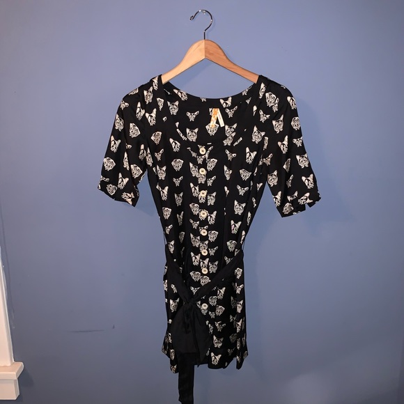 RARE Anthropologie Maeve Cavorting Canine Dress Size XS - Picture 3 of 6